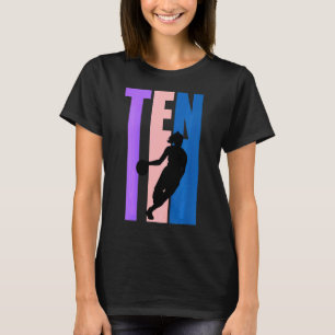 Kids Basketball Girl 10 idag födelsedag 10:e tonde T Shirt