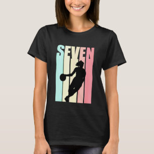 Kids Basketball Girl 7 i dag Birthday 7:e sjunde T Shirt