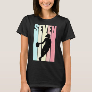 Kids Basketball Girl 7 i dag Birthday 7:e sjunde T Shirt