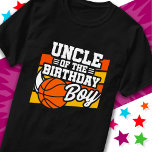 Kids Basketball Party farbror vid Birthday Boy T Shirt<br><div class="desc">Den här basketbollens födelsedagsfest är perfekt för morbror till födelsedagspojken på en pojkes födelsedagsfest för basketboll. Underbar födelsedagsfest för barn att kärlek ska spela basketboll,  titta på basketboll eller framtida basketstjärnspelare! "Farbror till födelsedagstjocken" med en basketbild för en pojkes födelsedagsfest.</div>