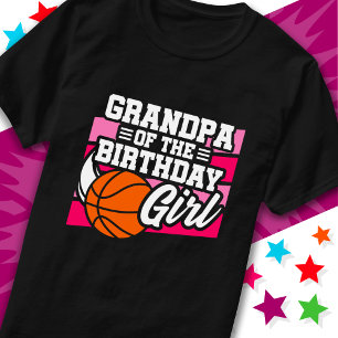 Kids Basketball Party Grandpa från Birthday Girl T Shirt