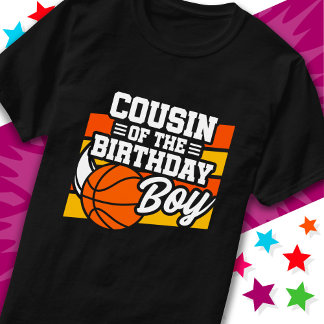 Kids Basketball Party kusin i födelsedagstjocken T Shirt