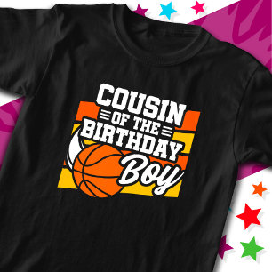 Kids Basketball Party kusin i födelsedagstjocken T Shirt