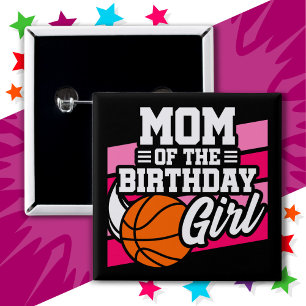 Kids Basketball Party Mamma i Birthday Girl Knapp