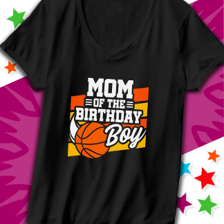 Kids Basketball Party Mamma i födelsedagstjocken T Shirt