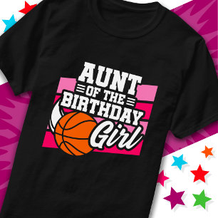 Kids Basketball Party Moster i Birthday Girl T Shirt