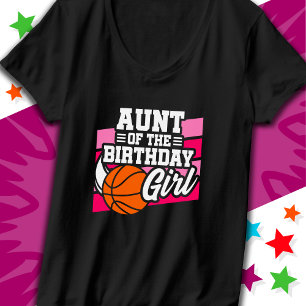 Kids Basketball Party Moster i Birthday Girl T Shirt