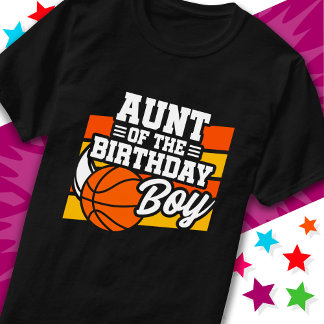 Kids Basketball Party Moster i födelsedagstjocken T Shirt