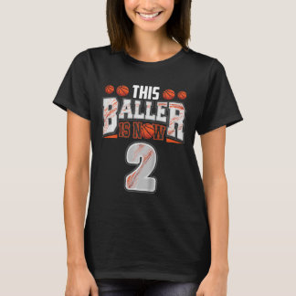 Kids Basketball-spelare 2 år gammal Boy Basketball T Shirt