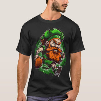 Kids Basketball St patricks day Leprechaun Lucky B T Shirt