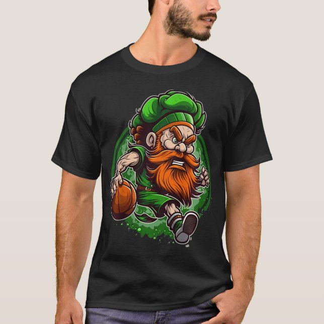 Kids Basketball St patricks day Leprechaun Lucky B T Shirt (Framsida)