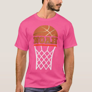 Kids Basketball T Shirt Boy Custom Name Noah Youth