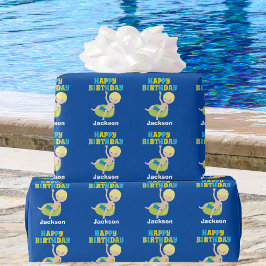 Kids Bassäng Party Blonde Boy Swimming Birthday Presentpapper