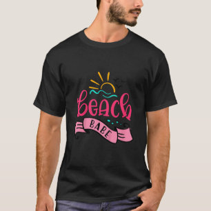 Kids Beach Babe Summer Vibes Beach Vacay Summertim T Shirt