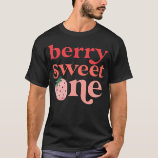 Kids Berry Sweet One Strawberry Första födelsedage T Shirt