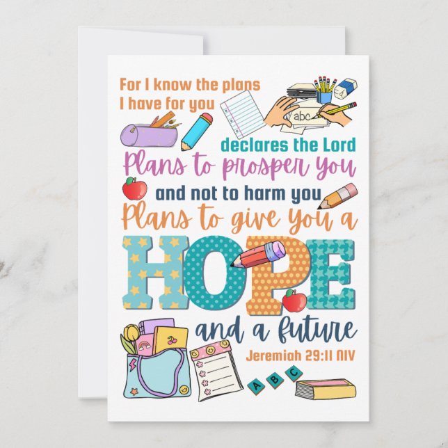 Kids bible verse Jeremiah 29:11 (Framsida)