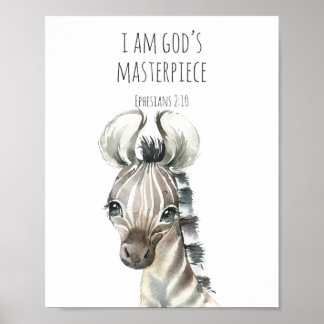 Kids Bible Verse Poster for Nursery Decor