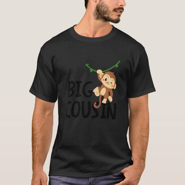 Kids Big Best Cousin Ever Monkey Animal World's Gr T Shirt (Framsida)