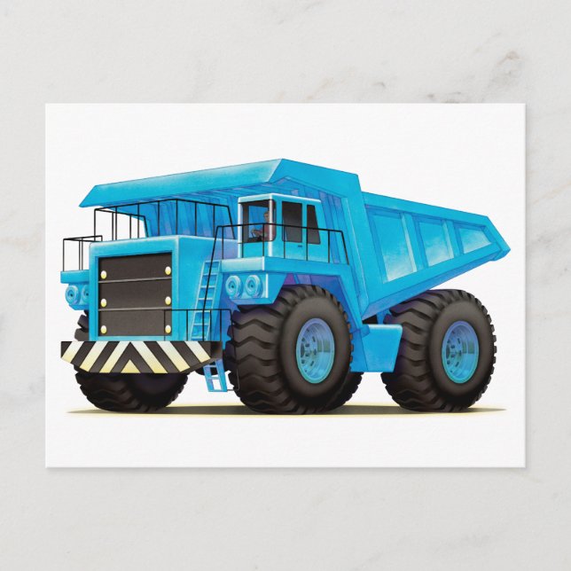 Kids Big Blue Dumper Lastbil Vykort (Framsida)