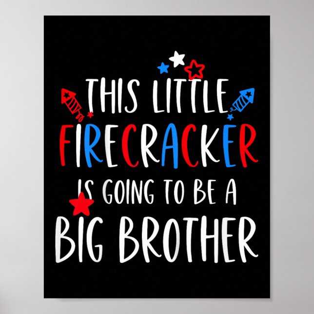 Kids Big Brother 4:e juli Småbarn Boy Independe Poster (Framsidan)