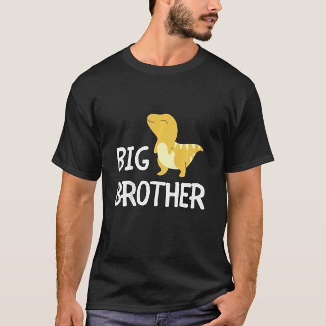 Kids Big Brother Dinosaur Best Bro Ever World's Gr T Shirt (Framsida)