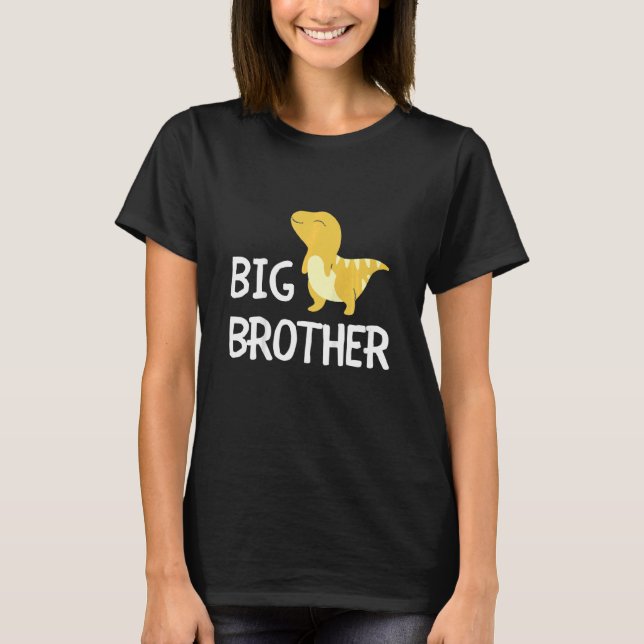Kids Big Brother Dinosaur Best Bro Ever World's Gr T Shirt (Framsida)
