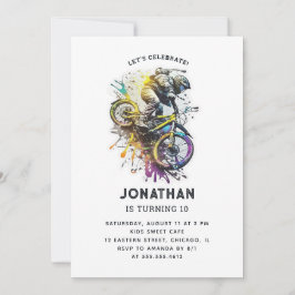 Kids Bike BMX Party. Extreme äventyr födelsedag Inbjudningar