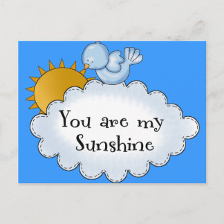 Kid's Bird Sun You Are My Sunshine Vykort