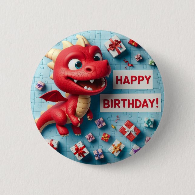 Kid's birthday badge knapp (Framsida)