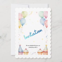 Kids Birthday Invitation Template – Customizable P Inbjudningar