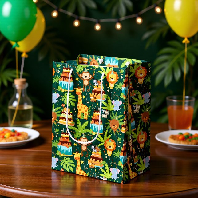 Kids Birthday Jungle Themed Gift Bag (Skapare uppladdad)