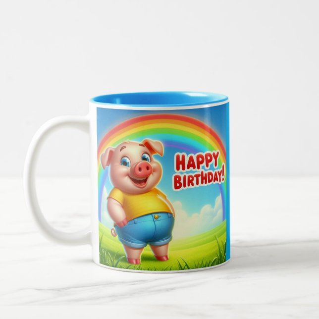 Kid's Birthday Mug Två-Tonad Mugg (Vänster)