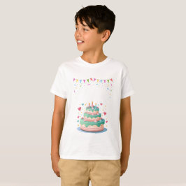 Kids Birthday Party Invitation Fun Cartoon Style T Shirt