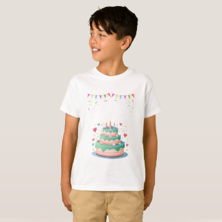 Kids Birthday Party Invitation Fun Cartoon Style T Shirt