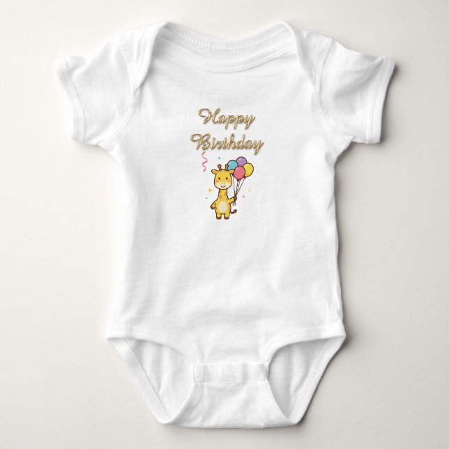 Kids Birthday Party Invitation Fun Cartoon Style T Shirt (Framsida)