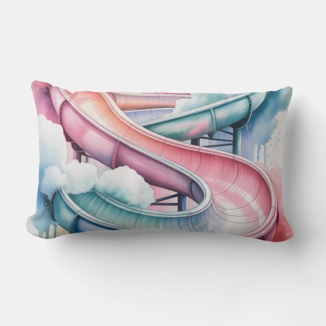 Kids’ Birthday Waterslide Party Gift Lumbarkudde (Framsida)