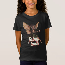 Kids Black Fairy Kärlek T-Shirt