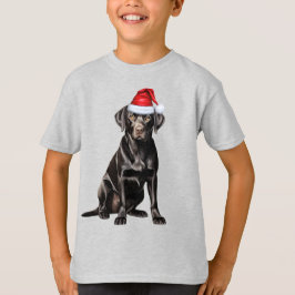 Kids Black Labrador Dog Lover Funny Christmas T Shirt