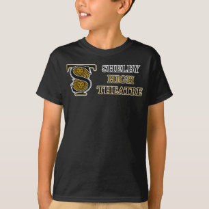 Kids Black Shirt med SHSH Theater Logotyp T