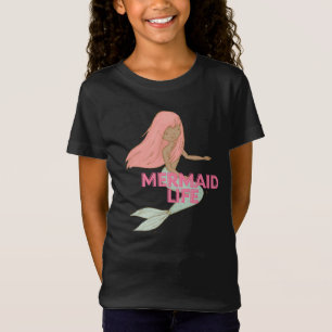 Kids Black Sjöjungfru T-Shirt