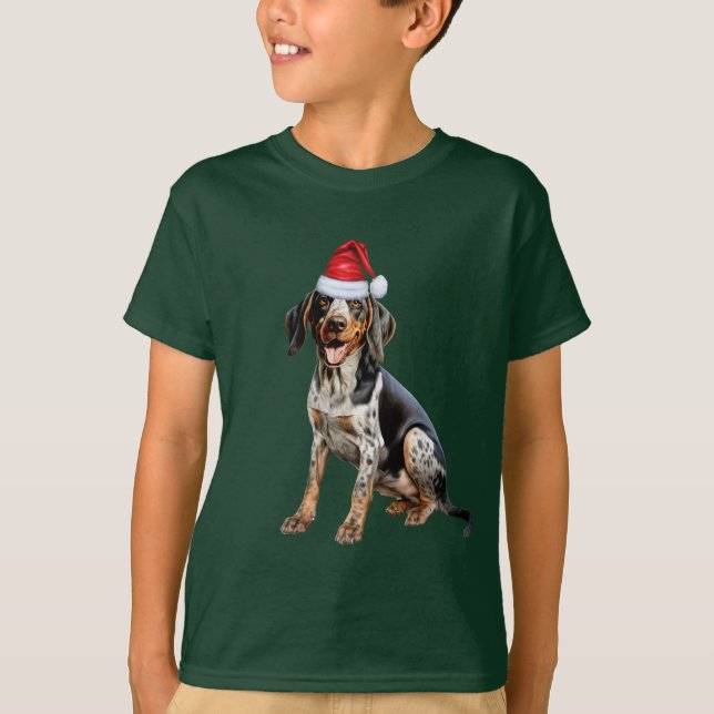 Kids Bluetick Coonhound Dog Lover Funny Christmas T Shirt (Framsida)