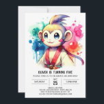 Kids Boho Monkey Birthday Inbjudningar<br><div class="desc">Fira din lilla speciella dag med Kids Boho Monkey Birthday-inbjudan. Den här inbjudan har bohemininspirerad design och admatabla apor och anger perfektens tonläge för vilken ålder som helst. Helt redigerbart kan du enkelt anpassa alla detaljer. Du kan ladda ned direkt, det är redo att skriva ut på hemmaplan eller digitalt,...</div>