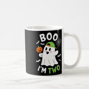 Kids Boo I är 2 år 2:a födelsedagen Ungdom Hallowe Kaffemugg