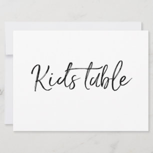 "Kids Bord"-tecken   Snyggt Hand Lettered