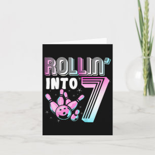 Kids Bowlareare Rollin" i 7 Bowling 7:e Birthday K Kort