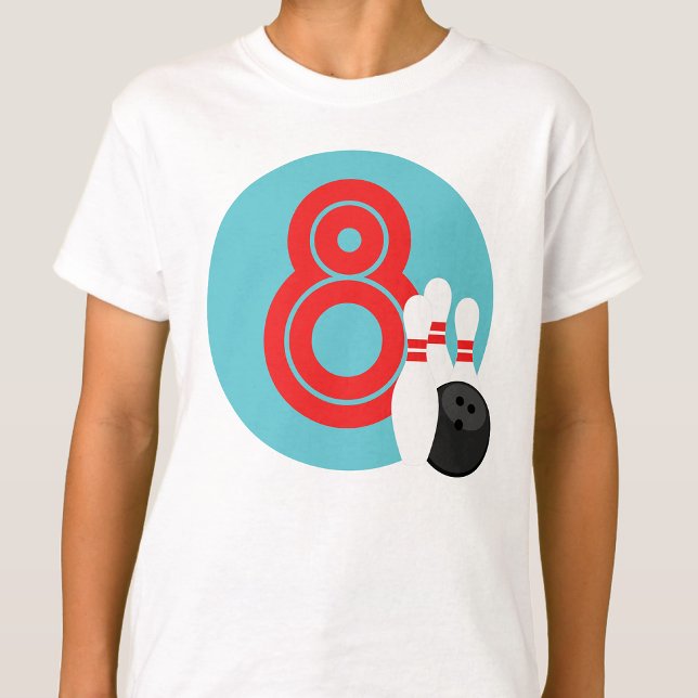 Kids Bowling Birthday Shirt T (Bowling birthday shirt)