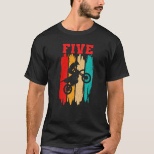 Kids Boy Riding Motocross 5:e födelsedagen Dirt Bi T Shirt