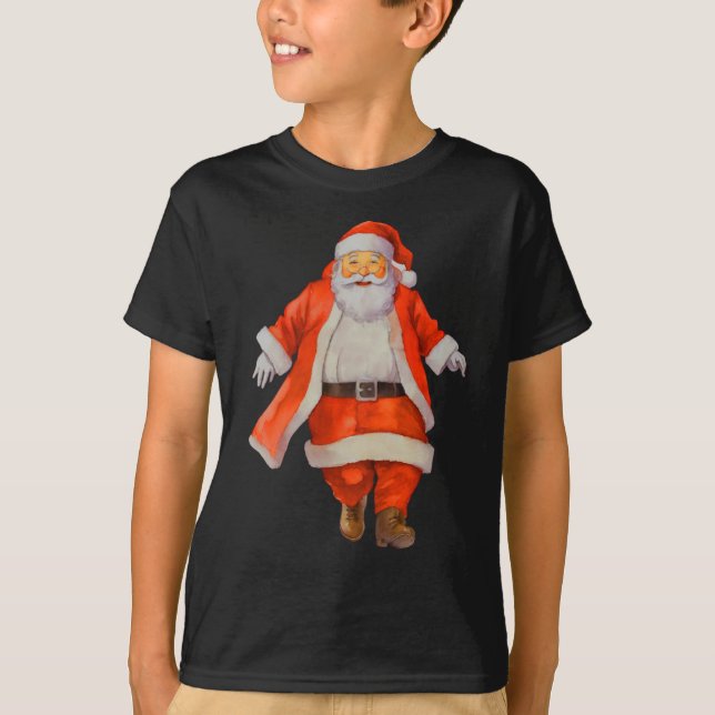 Kids Boy Santa Funny T Shirt (Framsida)