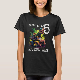 Kids Boys Birthday Dino Monster Lastbil Ich tunna  T Shirt