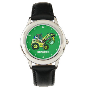 Kids Boys Construction Digger Excavator Namn Armbandsur